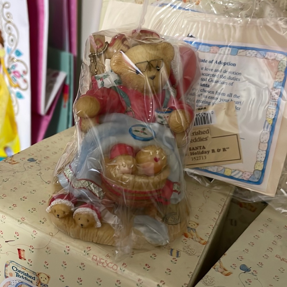 Cherished teddies a little holiday. Collectible.